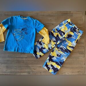 Mini Boden Vintage Sz 5/6 Top & Camo Pant